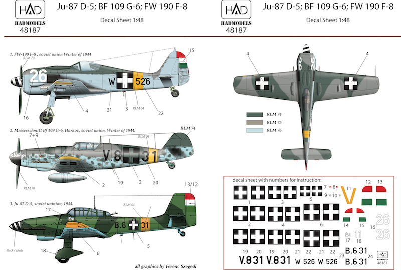 1 48 Focke Wulf Fw 190f 8 Messerschmitt Bf 109g 6 Junkers Ju 87 1 48