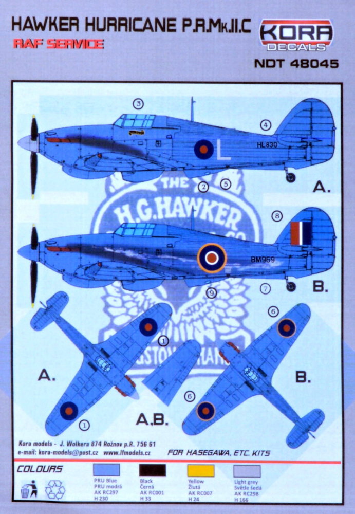 AML amld72010 декали h.Hurricane II 1/72.