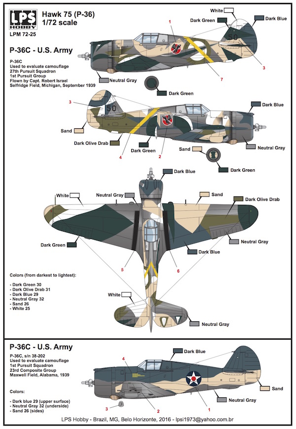 1 72 Curtiss Hawk 75 - 1 72 Aircraft Decals