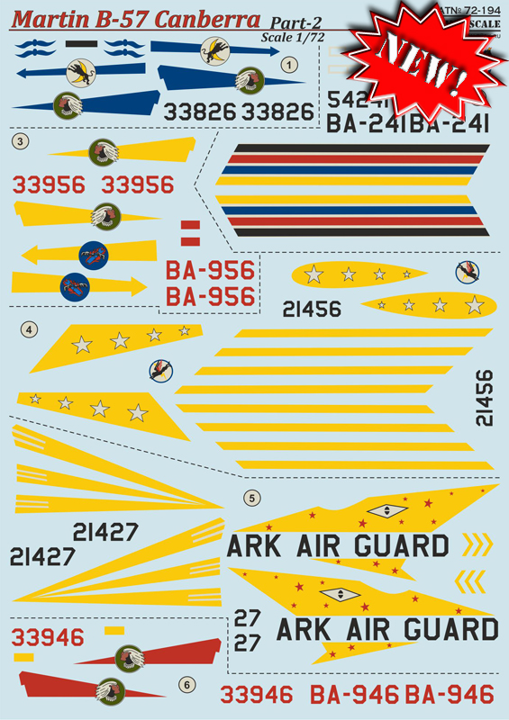 1/72 Martin B-57 Canberra Part-2 - 1/72 Aircraft Decals