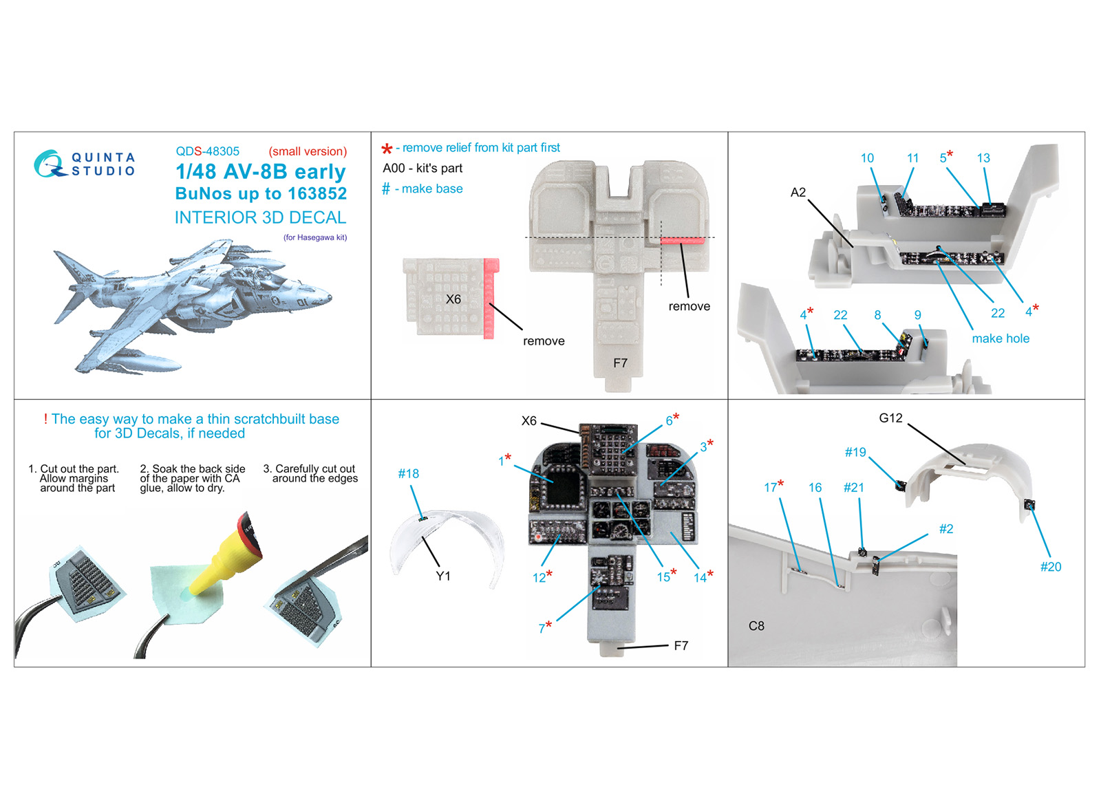 1/48 BAe McDonnell-Douglas AV-8B Harrier Early - Sets De Détaillage ...