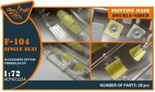 CLEAR PROP Masque Peinture F-104 Monoplace 1/72 CLEAR PROP Masque Peinture F-104 Monoplace 1/72
