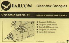 Falcon 1/72 USAAF Bombers WWII - Transparents cabines Falcon 1/72 USAAF Bombers WWII - Transparents cabines
