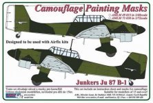 1/48 Junkers Ju-87B-1 Stuka camouflage paint mask 1/48 Junkers Ju-87B-1 Stuka camouflage paint mask