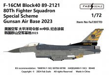 1/72 USAF 80Th Fs Lockheed-Martin F-16C Special Scheme 1/72 USAF 80Th Fs Lockheed-Martin F-16C Special Scheme