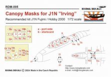 1/72 Nakajima J1N1-S GEKKO canopy frame paint mask for Fujimi 1/72 Nakajima J1N1-S GEKKO canopy frame paint mask for Fujimi