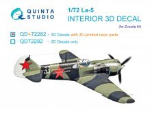 Quinta Studio La-5 1/72 Intérieur 3D et Decals Quinta Studio La-5 1/72 Intérieur 3D et Decals