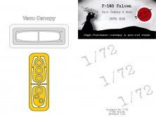 1/72 General-Dynamics F-16B Vacu Canopy & Mask for Hasegawa 1/72 General-Dynamics F-16B Vacu Canopy & Mask for Hasegawa