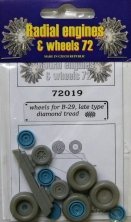 1/72 B-29 wheels set late diamond tread (ACAD) 1/72 B-29 wheels set late diamond tread (ACAD)