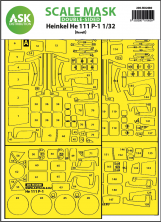1/32 Heinkel He 111P-1 double-sided express fit mask for Revell 1/32 Heinkel He 111P-1 double-sided express fit mask for Revell