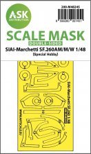 1/48 SIAI-Marchetti SF.260AM/M/W wheels and canopy frame mask 1/48 SIAI-Marchetti SF.260AM/M/W wheels and canopy frame mask