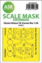 1/48 Gloster Meteor F.8 Korean war, double-sided mask for Airfix 1/48 Gloster Meteor F.8 Korean war, double-sided mask for Airfix