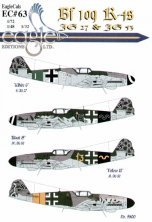 Eagle Cal 1/48 Décals Messerschmitt Bf-109K-4 RLM 76/75/83 Eagle Cal 1/48 Décals Messerschmitt Bf-109K-4 RLM 76/75/83