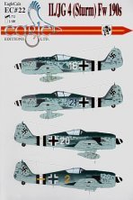 Décalcomanies 1/72 Fw-190A-8/RS JG 4 Sturm Eagle Cal Décalcomanies 1/72 Fw-190A-8/RS JG 4 Sturm Eagle Cal