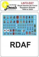1/72 Rdaf Squadron Shields 1950-2025 1/72 Rdaf Squadron Shields 1950-2025