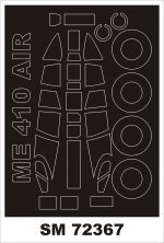 1/72 Messerschmitt Me-410A-1/U-2 outside mask for Airfix 1/72 Messerschmitt Me-410A-1/U-2 outside mask for Airfix