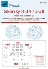 1/144 Sikorsky H-34 / S-58 masks 1/144 Sikorsky H-34 / S-58 masks