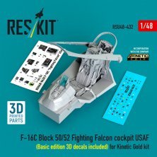 ResKit 1/48 Cockpit F-16C Block 50/52 Falcon USAF ResKit 1/48 Cockpit F-16C Block 50/52 Falcon USAF