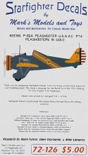 Decals 1/72 Boeing P-26A/P-26C Peashooter Part 4 Decals 1/72 Boeing P-26A/P-26C Peashooter Part 4