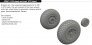 Brassin 1/72 P-51D wheels oval tread for Eduard