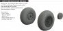 Brassin 1/48 P-51B/C wheels oval tread for Eduard