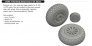 Brassin 1/72 P-51D wheels diamond tread 2 for Eduard