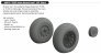 Brassin 1/48 P-51B/C wheels diamond tread 2 for Eduard