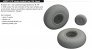 Brassin 1/48 B-17F wheels rhomboid tread for Eduard