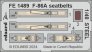 1/48 F-86A seatbelts STEEL for Clear Prop