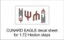 1/72 Cunard Eagle) decal sheet for 1:72 Heston steps.