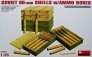 1/35 Soviet 85mm shells with ammo boxes