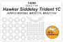 1/144 Hawker-Siddeley Trident 1C mask for Airfix