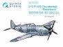 1/72 P-47D Thunderbolt Razorback Interior on decal paper for Tam