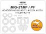 1/48 Mikoyan MiG-21MF / Pf masks for Academy