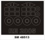 1/48 Reggiane Re.2005 2 canopy masks