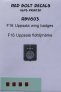 1/48 F16 Uppsala wing badges (Alps printed decals)