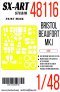 1/48 Paint mask Bristol Beaufort Mk.I