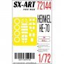 1/72 Paint mask Heinkel He 70 for ICM