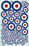 1/48 RAF Post War D Type roundels, 84, 66, 54, 48, 36, 30,