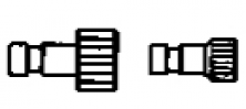 plug in nipple nd 2.7mm with M5X0.45 female thread Badger/Revell plug in nipple nd 2.7mm with M5X0.45 female thread Badger/Revell