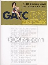 1/48 British WWII Tail Codes 24" part 3 1/48 British WWII Tail Codes 24" part 3