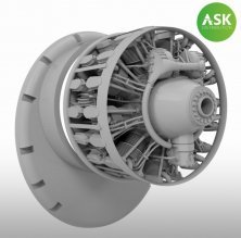 1/48 Boeing B-29 Superfortress Wright R-3350-57 Cyclone engine 1/48 Boeing B-29 Superfortress Wright R-3350-57 Cyclone engine