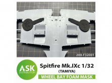 1/32 Supermarine Spitfire Mk.Ixc Wheel bays Foam flexible mask 1/32 Supermarine Spitfire Mk.Ixc Wheel bays Foam flexible mask