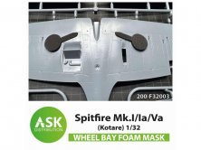 1/32 Supermarine Spitfire Mk.I/Mk.Ia/Mk.Va Wheel bays Foam masks 1/32 Supermarine Spitfire Mk.I/Mk.Ia/Mk.Va Wheel bays Foam masks
