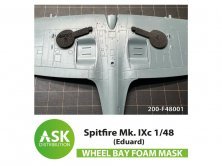 1/48 Supermarine Spitfire Mk.IXc Foam flexible wheel bays mask 1/48 Supermarine Spitfire Mk.IXc Foam flexible wheel bays mask