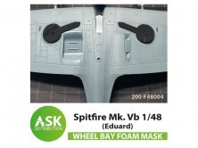 1/48 Spitfire Mk.I, Mk.II Foam flexible wheel bays mask 1/48 Spitfire Mk.I, Mk.II Foam flexible wheel bays mask