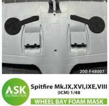 1/48 Spitfire Mk.IX, XVI; IXE, VIII Foam flexible mask 1/48 Spitfire Mk.IX, XVI; IXE, VIII Foam flexible mask