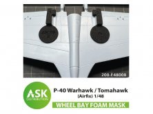 1/48 P-40 Warhawk / Tomahawk Foam flexible wheel bays mask 1/48 P-40 Warhawk / Tomahawk Foam flexible wheel bays mask