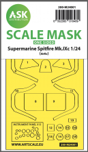 1/24 Supermarine Spitfire Mk.IXc one-sided masks 1/24 Supermarine Spitfire Mk.IXc one-sided masks