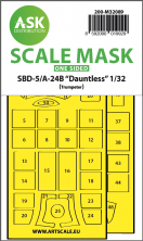 1/32 Douglas SBD-5/A-24B Dauntless paint masks for Trumpeter 1/32 Douglas SBD-5/A-24B Dauntless paint masks for Trumpeter
